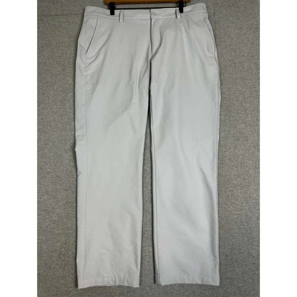 Under Armour Matchplay Tapered Golf Pants Mens 40x32 Gray Performance Stretch